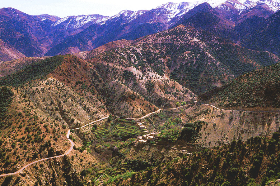 Montee vers le col de Tizi N'Test